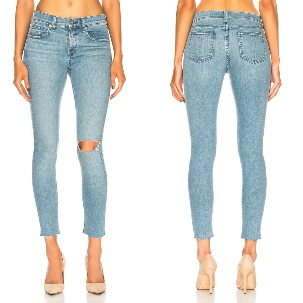 Rag & Bone Mid-Rise Ankle Skinny Jeans In Lena Size 27